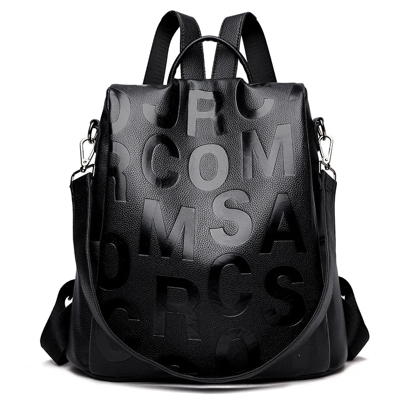 2022 New Women Backpack High Quality Soft Leather Backpack School Bags For Girls Large Capacity Anti-theft Travel Backpack Sac